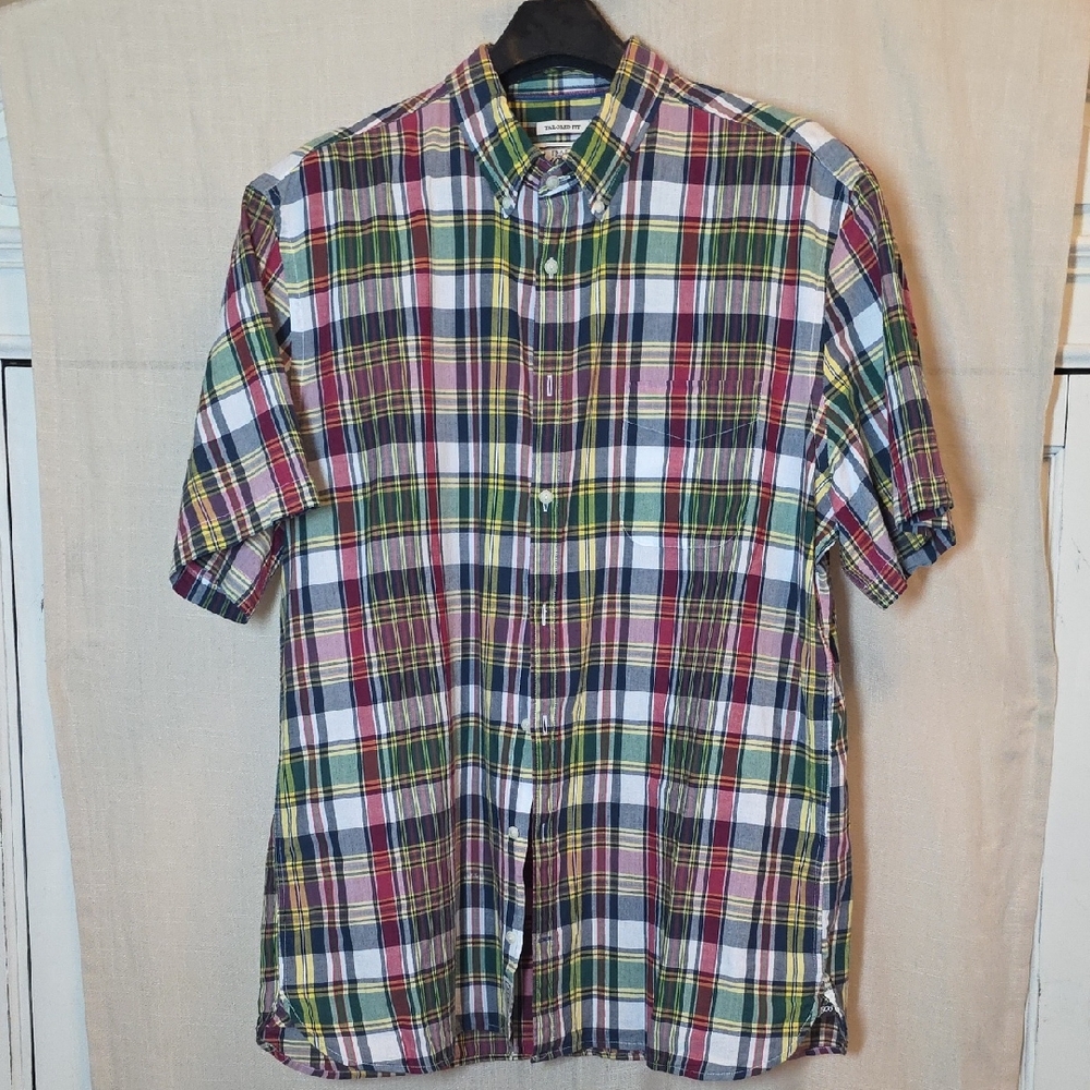 Classic Multicolor Plaid Button-Down Shirt